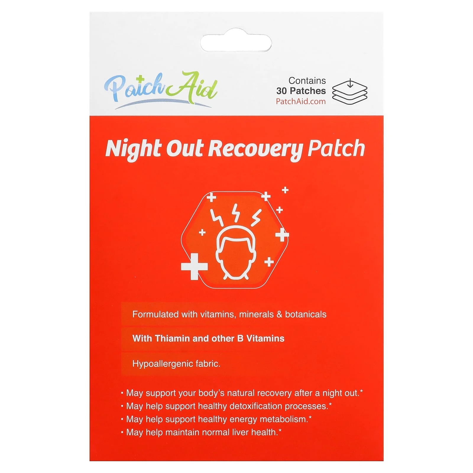 2 X PatchAid, Night Out Recovery Patch, 30 Patches