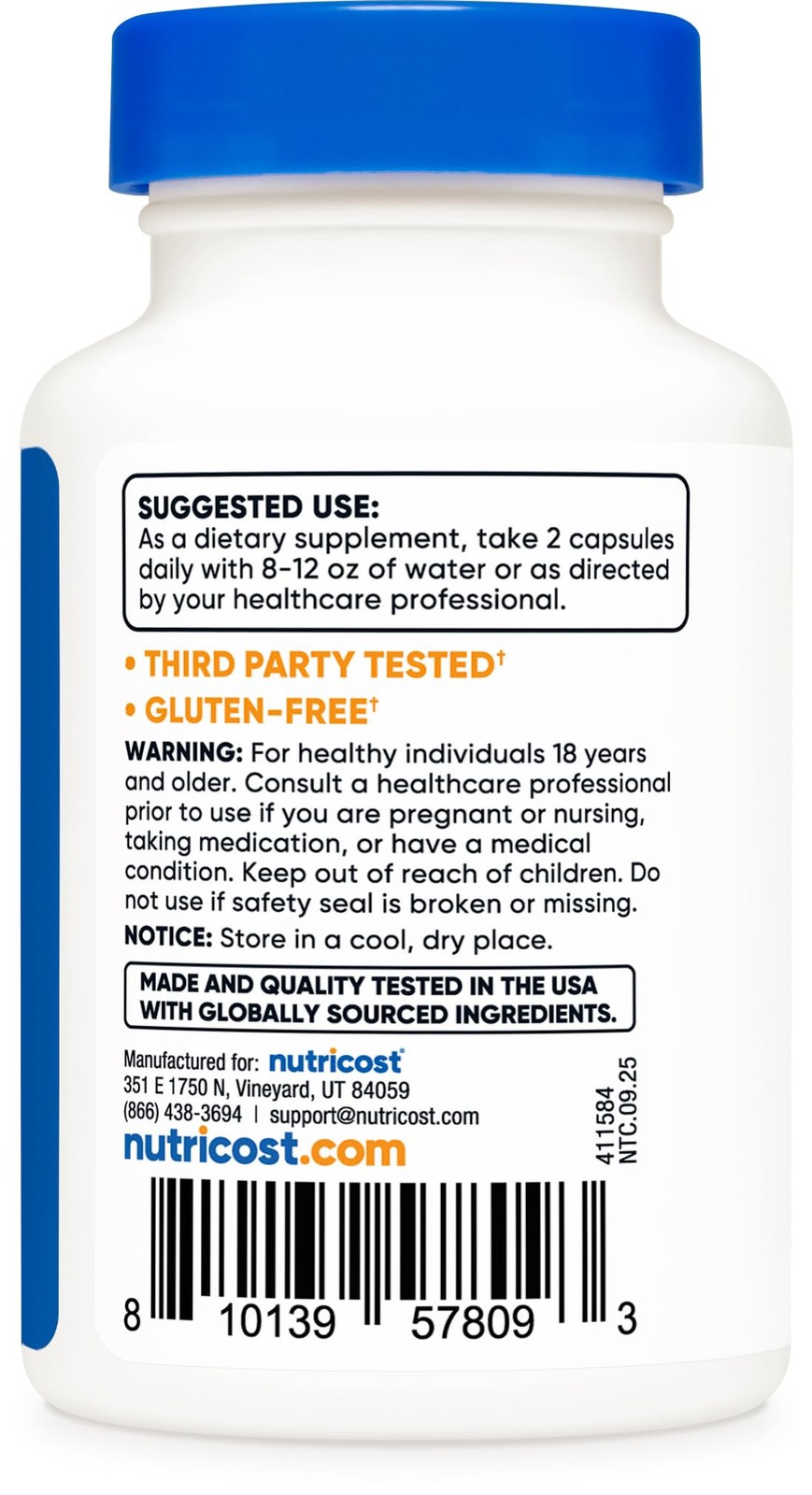 Nutricost NAD+ Supplement (1,000mg) 60 Capsules – 60 Count (Pack of 1)