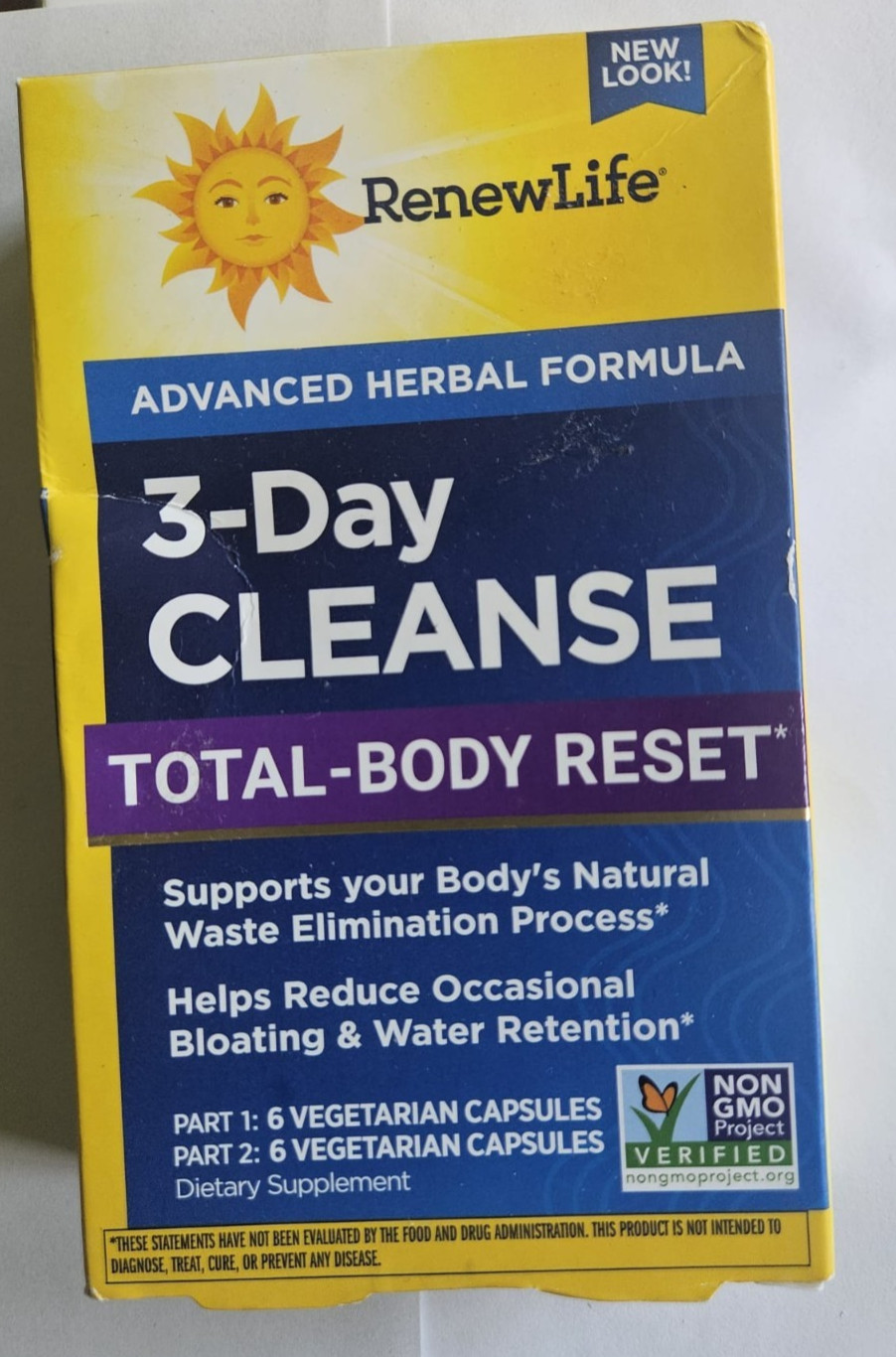 Renew Life 3 Day Cleanse Total Body Reset Detox Program Digestive Reset Ex 8/28