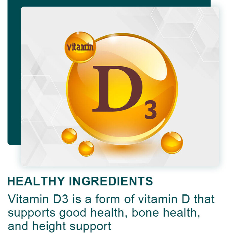 Height Growth Supplement – 60 Caps -Enhance Bone Strength,Development Supplement