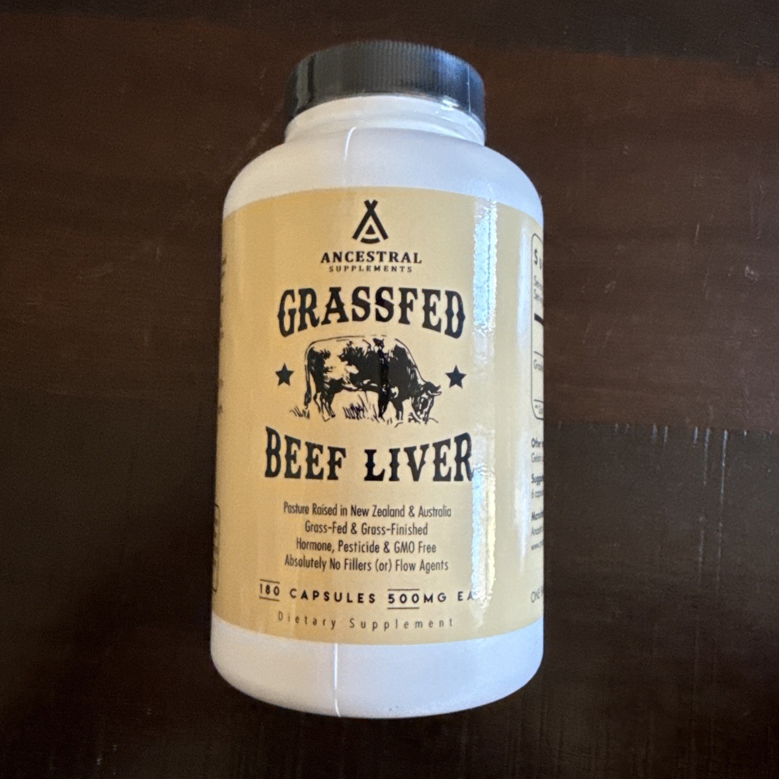 Ancestral Supplements Grassfed Beef Liver – 180 Capsules Free Shipping Exp 05/28