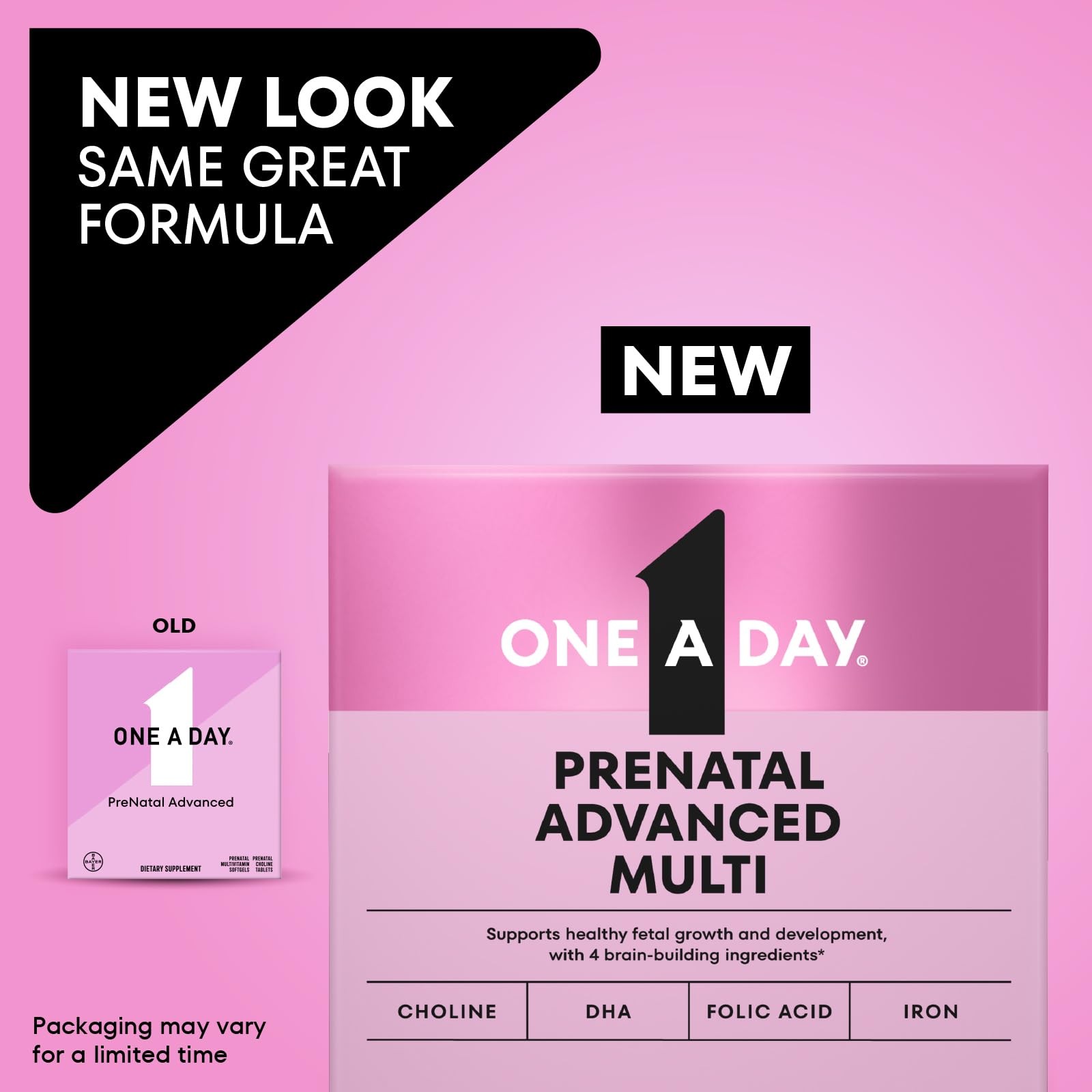 One A Day Prenatal Advanced- Vitamins with 60+60ct (120 Total Set)