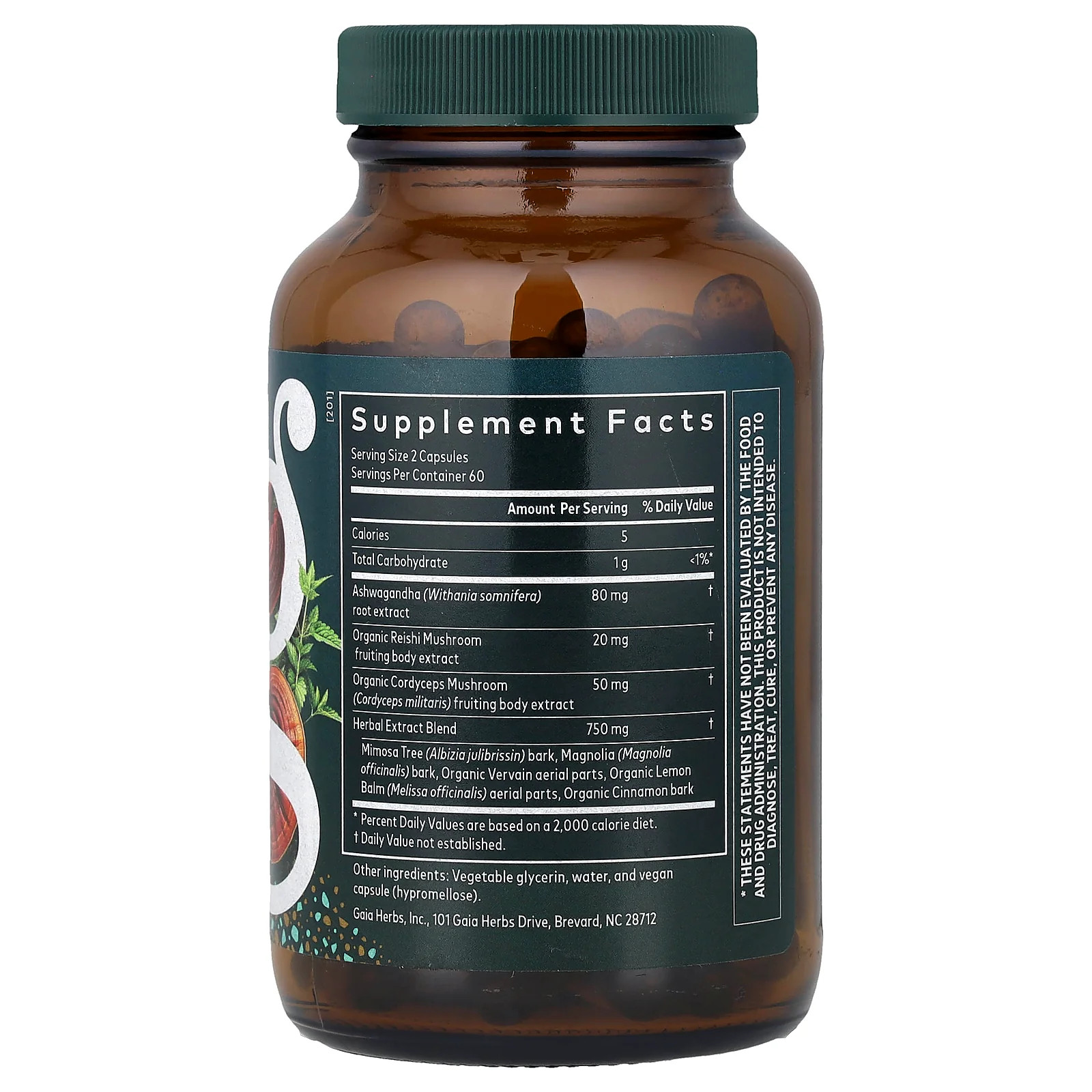 2 X Gaia Herbs, Adrenal Health�, Nightly Restore, 120 Liquid Phyto-Caps�