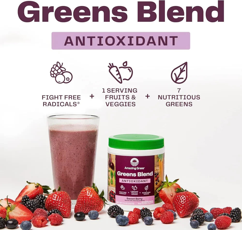 Amazing Grass Antioxidant Green Superfood Powder- Sweet Berry-30 Servings, FRESH