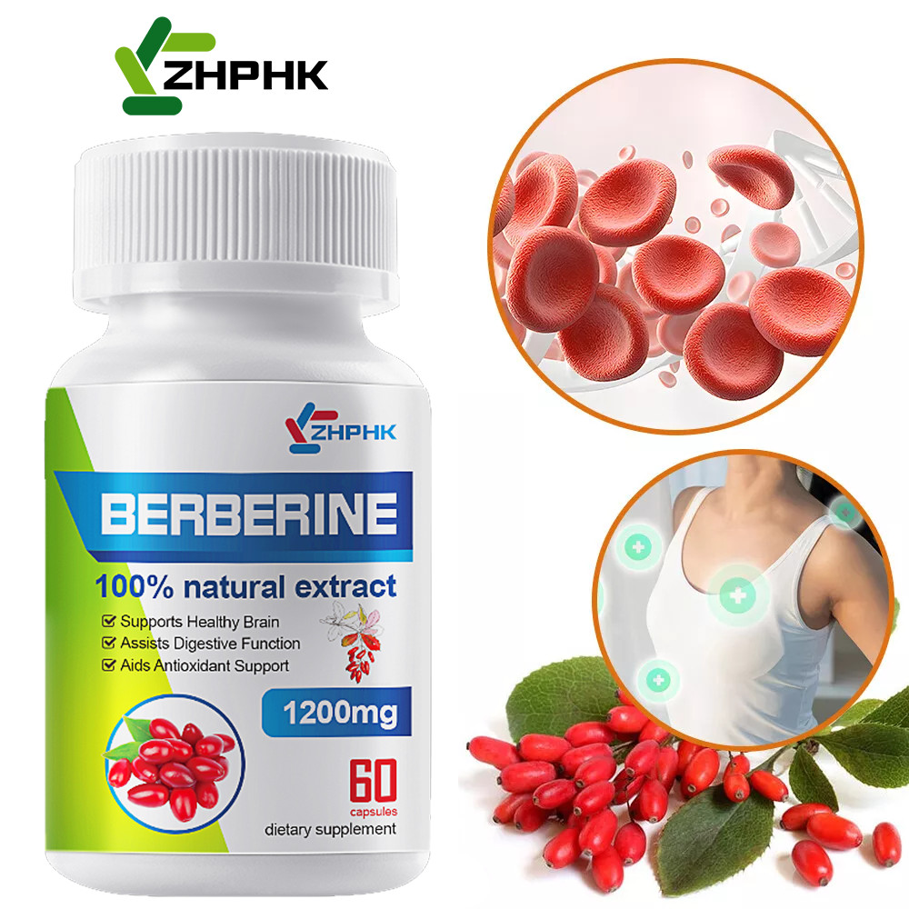 180Pcs Berberine 1200mg High Abosorption For Blood Sugar Immune 3 Months Supply