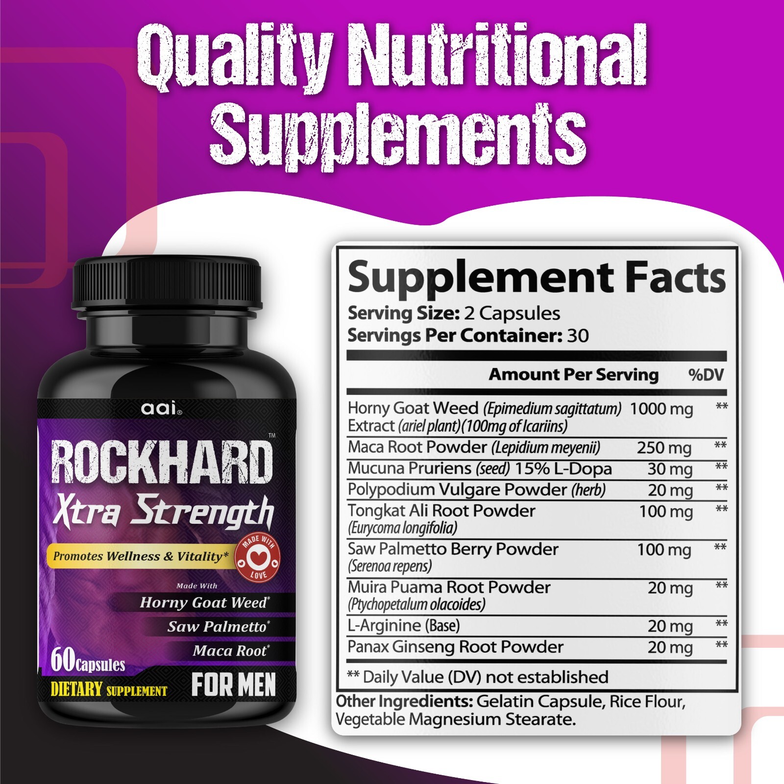 Ultimate Male Performance Booster, Performance Strength Energy Pill for Men- 60C