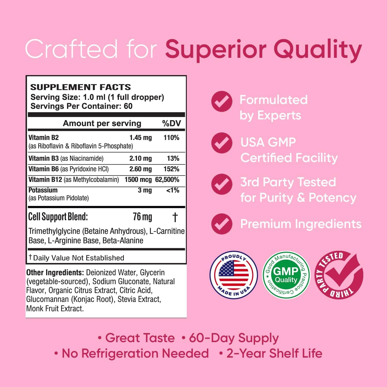 BioSource Labs Essential B Complex-Daily Vegan Vitamin B-Complex Sublingual Liqu