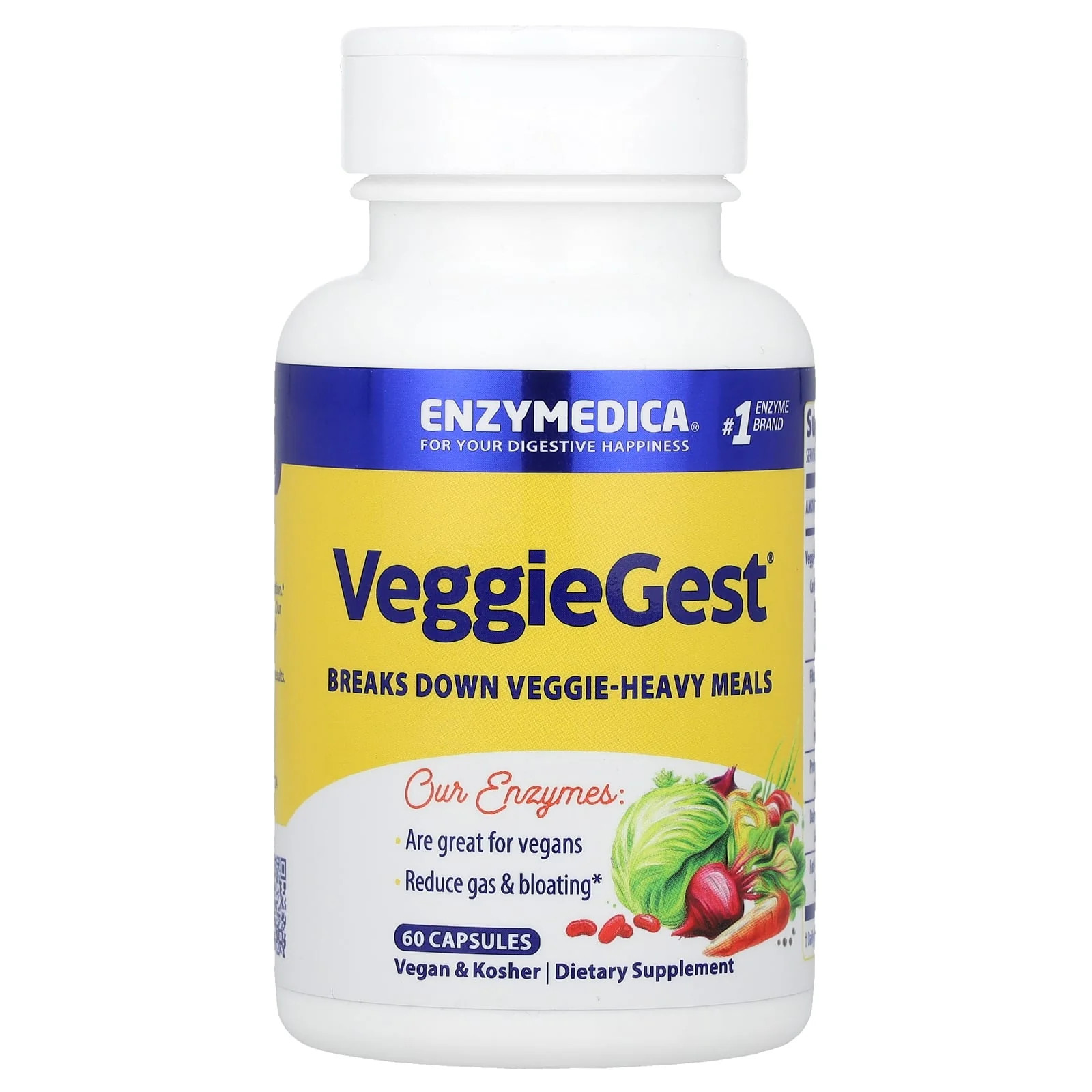 2 X Enzymedica, VeggieGest�, 60 Capsules
