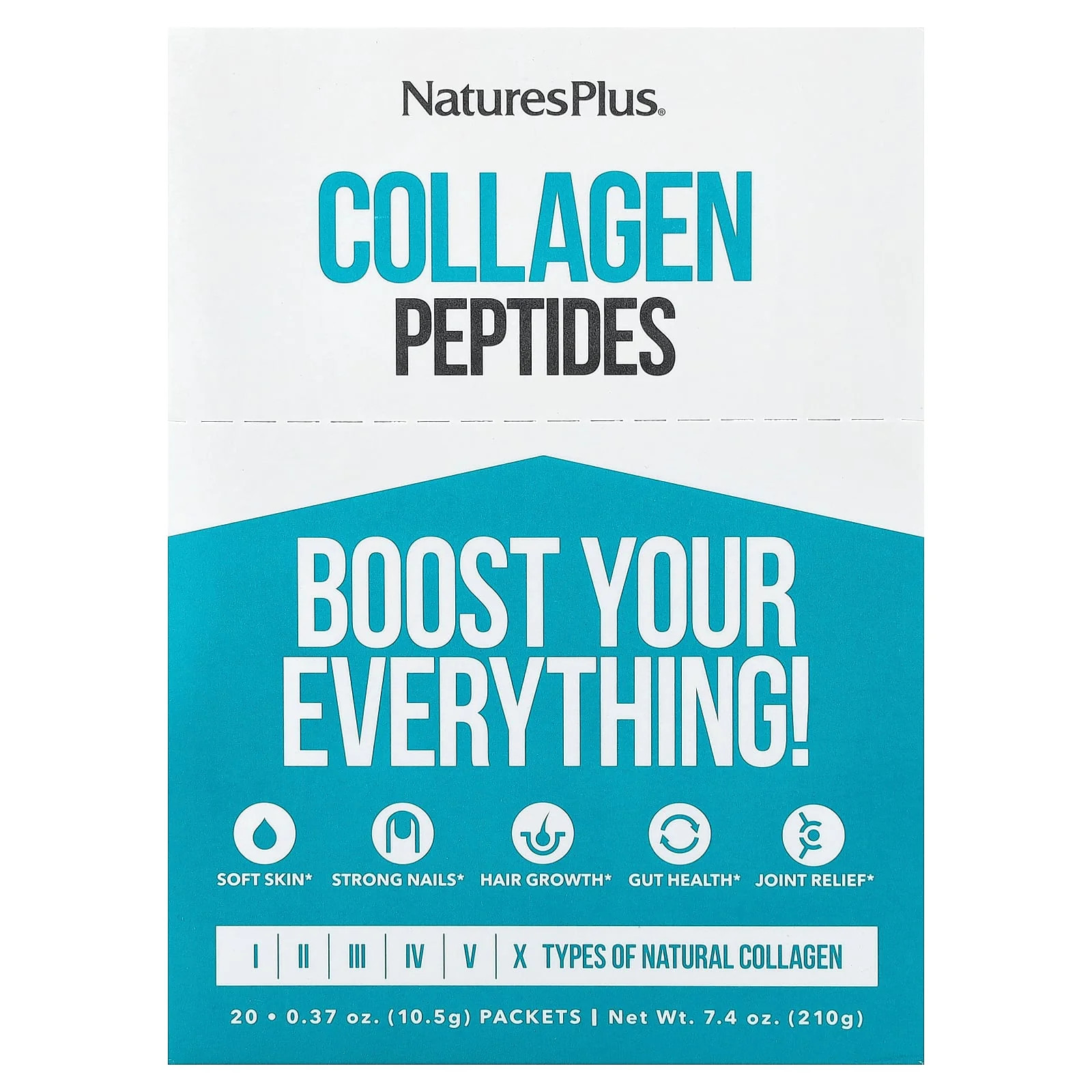 2 X NaturesPlus, Collagen Peptides, 20 Stick Packets, 0.37 oz (10.5 g) Each