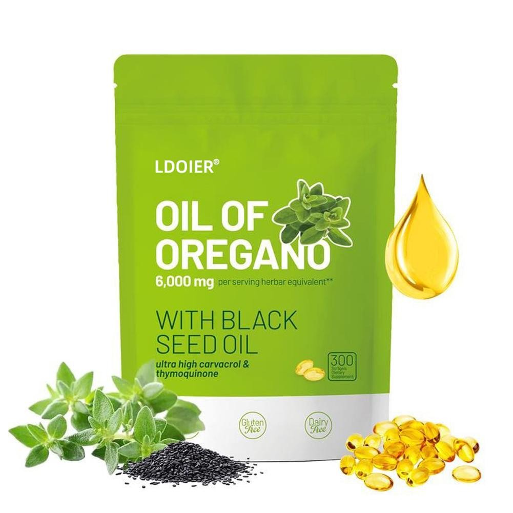 Premium Essential Oil of Oregano 6000mg 300 Softgels Capsule Supplement Pills