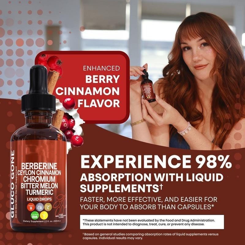 2 Clean Bottles Nutra Berberine with Ceylon Cinnamon Supplement Liquid Drops++