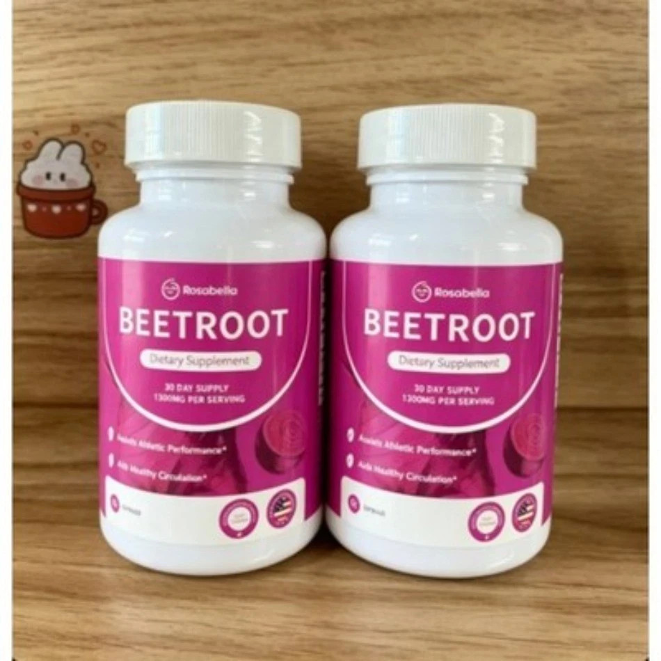 Rosabella Organic Beetroot 1300mg 60 Veggie Capsules Dietary Supplement