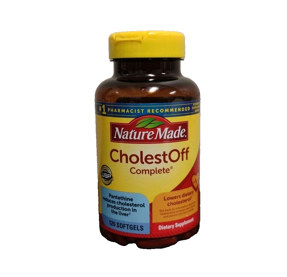 Nature Made CholestOff Complete Softgels 120ct Heart Health Support Exp 12/2026+