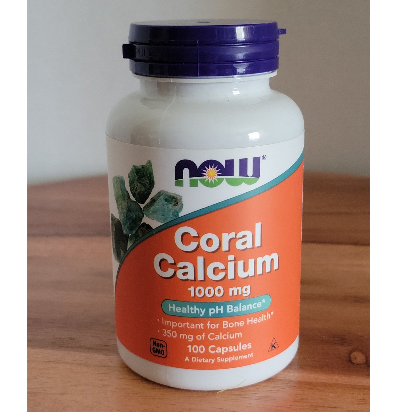 NOW Foods Coral Calcium 1000 mg 100 capsules Bone Health exp 10/29