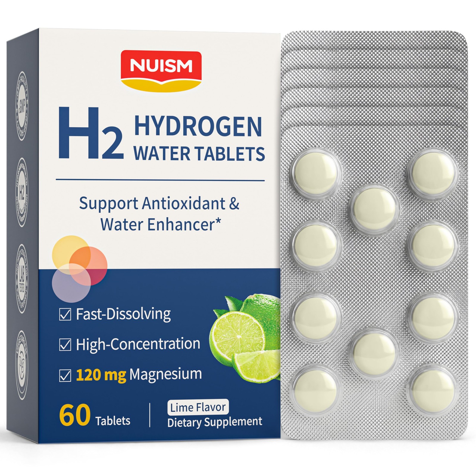 Molecular H2 Hydrogen Water Tablets 16 PPM Hydrogen Tablets for Drinking Wat…