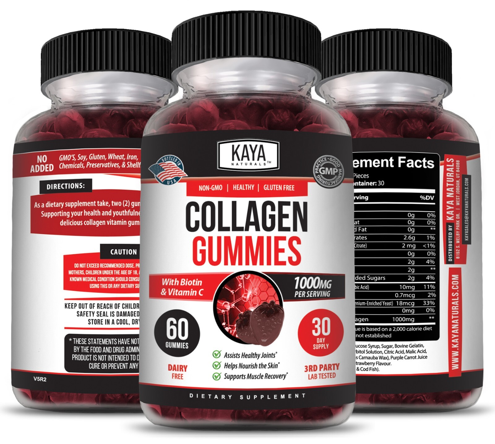 Collagen Vitamin Gummies for Hair Skin & Nails, #1 Premium Collagen Supplement