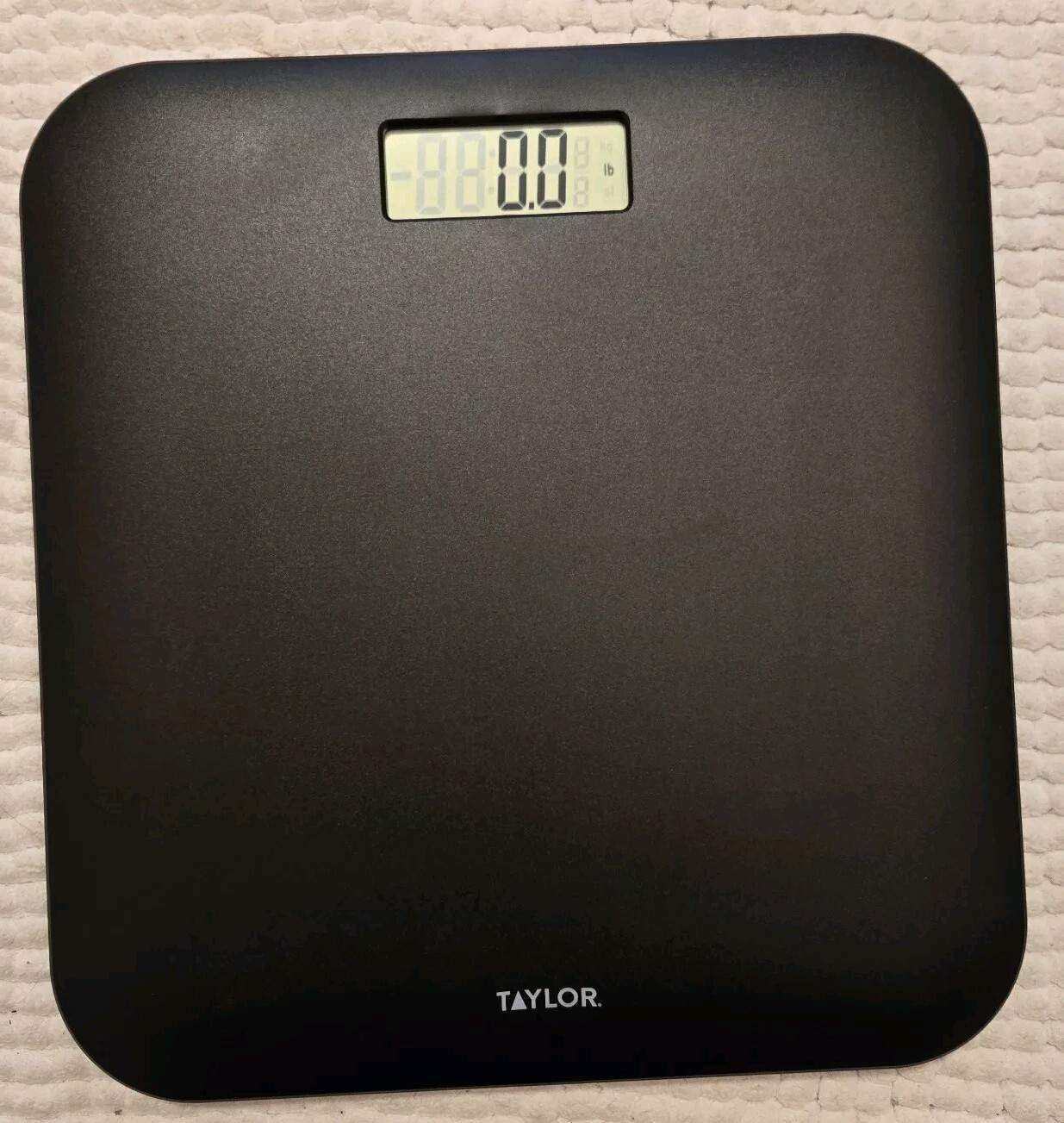 Taylor Brand ~ Digital Bath Scale ~ Black Thin Model 7042 400lb Max Kg Pounds St