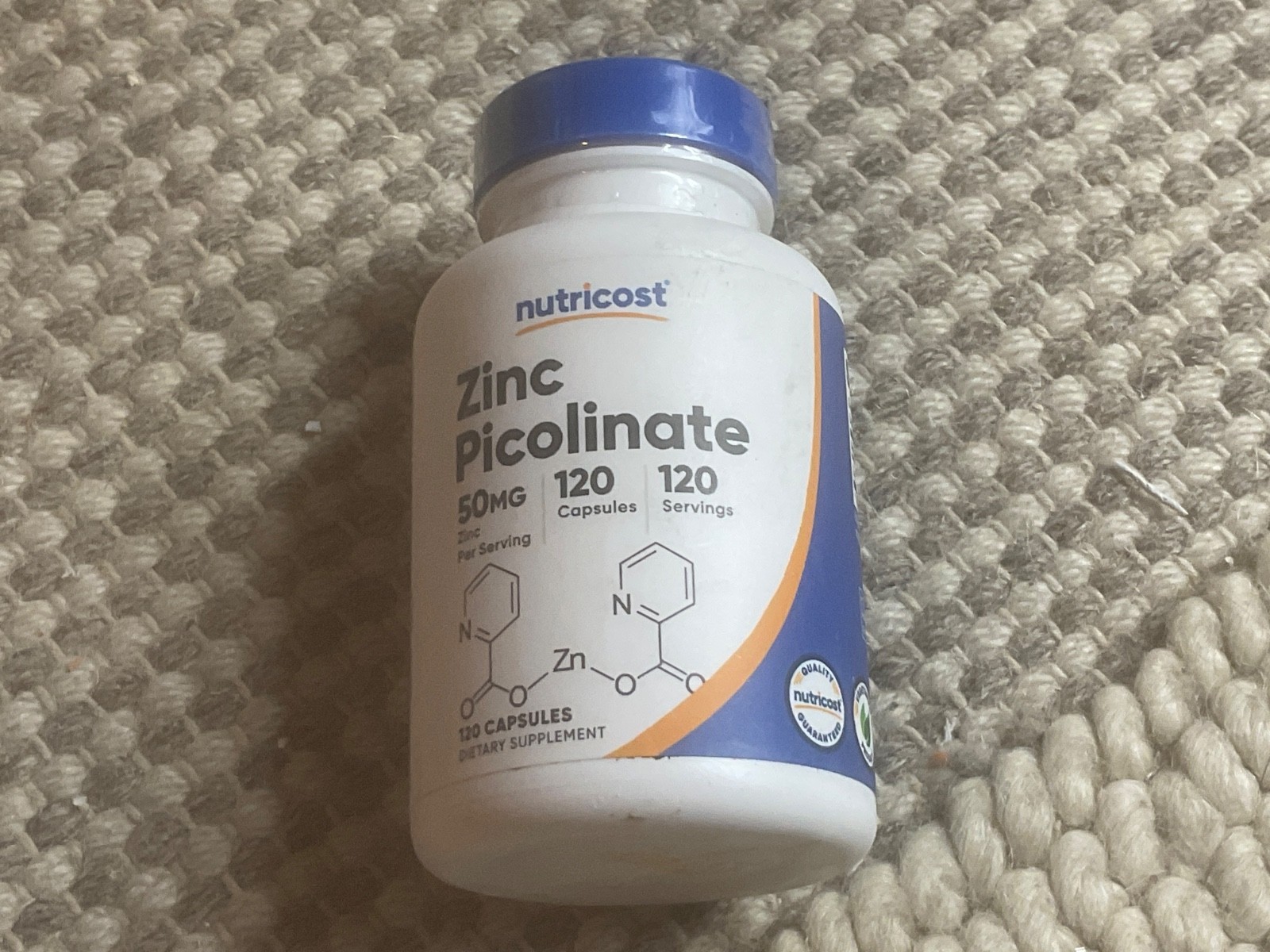 Nutricost Zinc Picolinate 50mg, 120 Vegetarian Capsules- Gluten Free and Non-GMO
