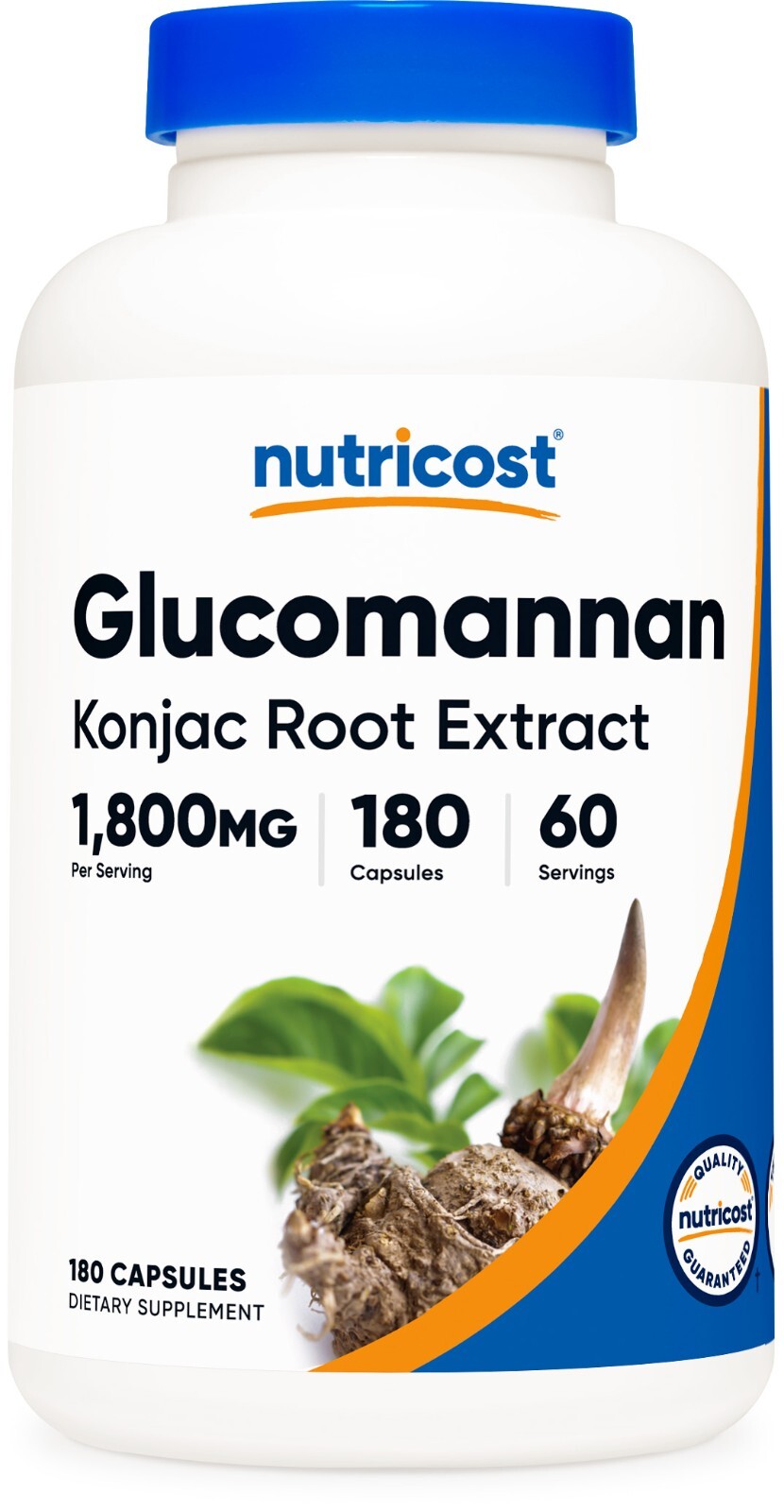 Nutricost Glucomannan 1,800mg Per Serving – 180 Capsules