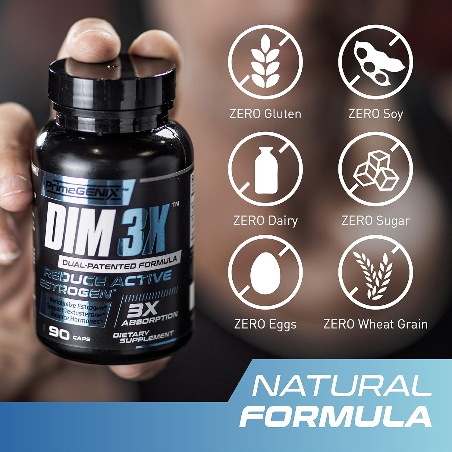 PrimeGENIX DIM3X Diindolylmethane (DIM), Helps Control Estrogen,