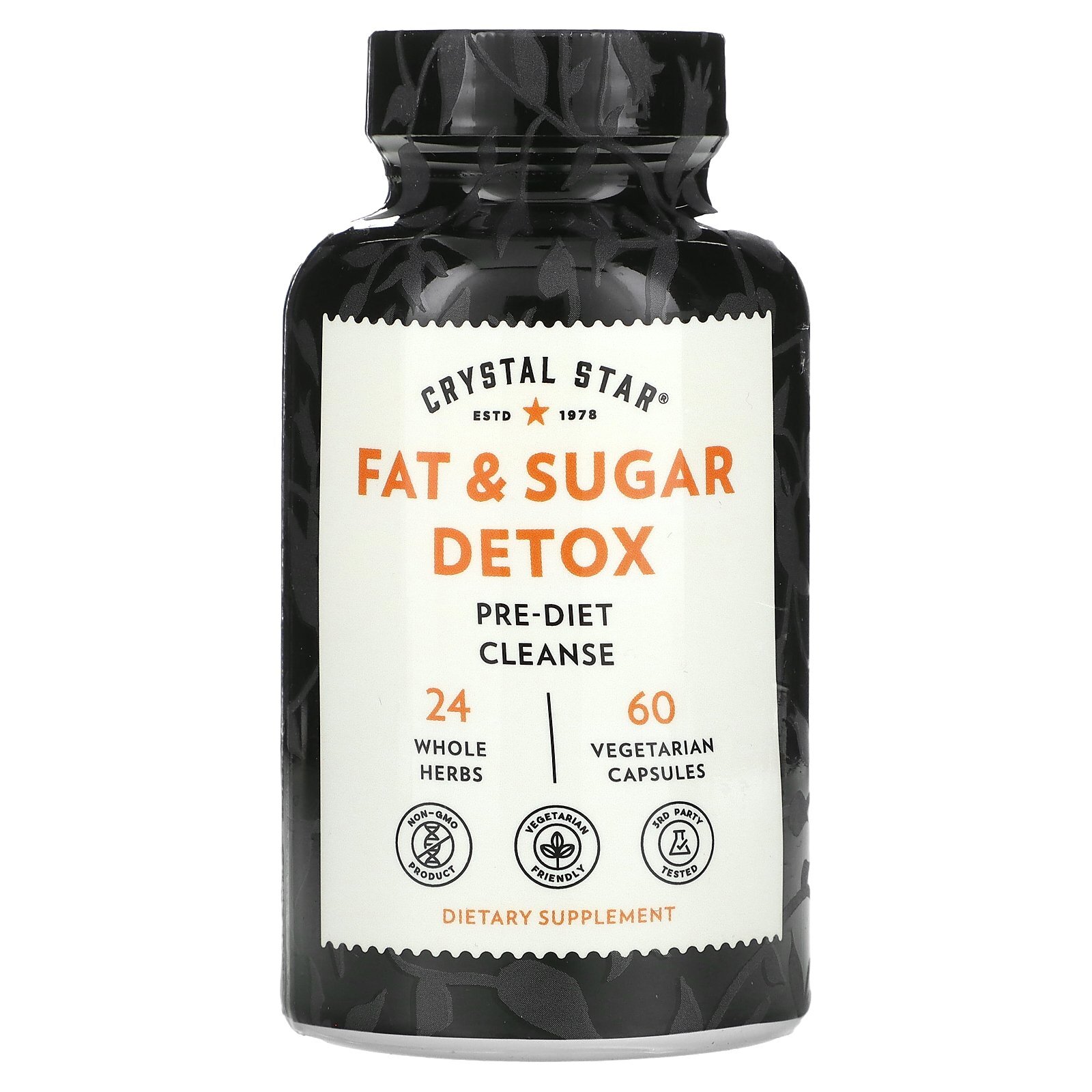 Crystal Star Fat Sugar Detox 60 Veggie Caps Gluten-Free, GMP Quality Assured,