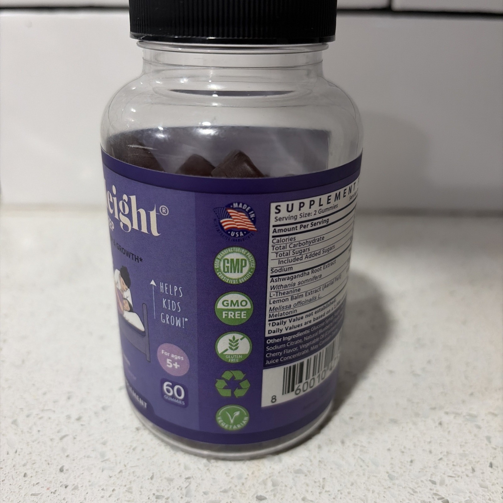 TruHeight Sleep Growth Gummies Dietary Supplement Melatonin Multivitamin Kids