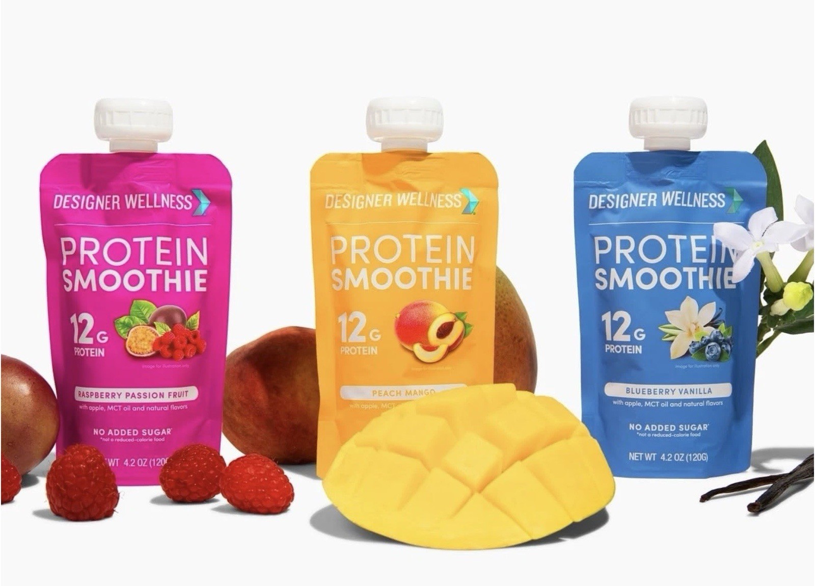 Designer Wellness Protein Smoothie Variety Pack – 12g Protein, Low Carb, 12 CT