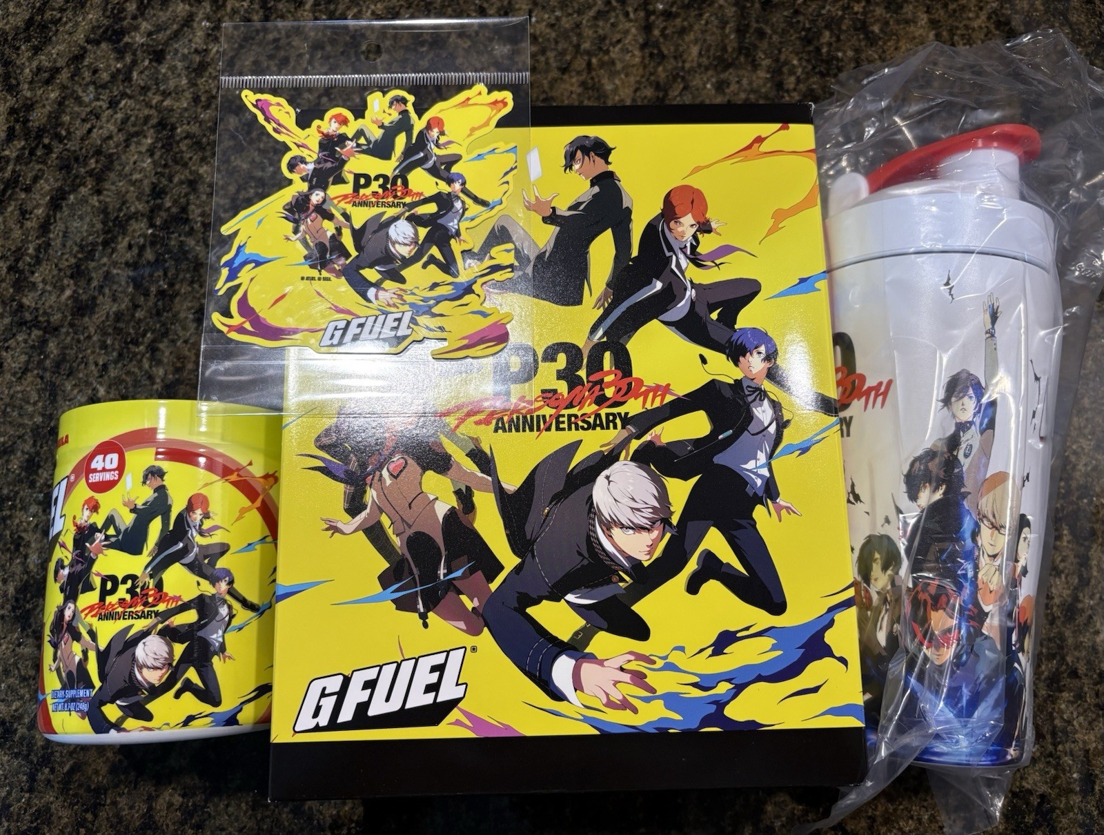 G Fuel Persona 30th Anniversary Awakening Collector’s Box Tub Shaker Cup Sticker