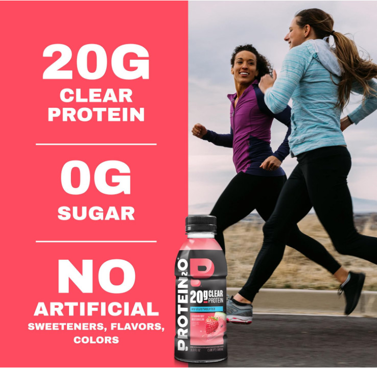 Protein2o Clear Whey Protein & Electrolyte Drink, Variety Pack, 12 Bottles