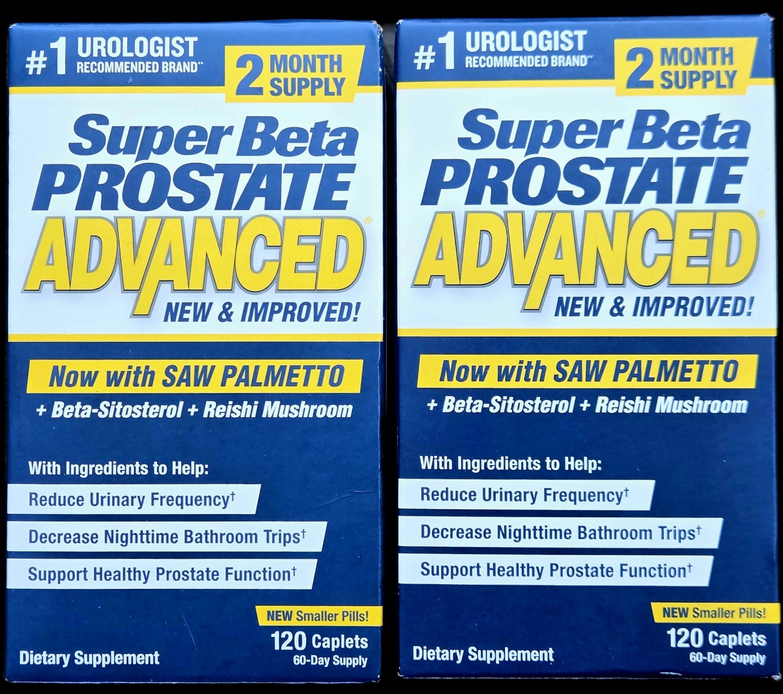 2× Super Beta Prostate Advanced – 120 Caplets Each Bottle – Exp 01/2028+