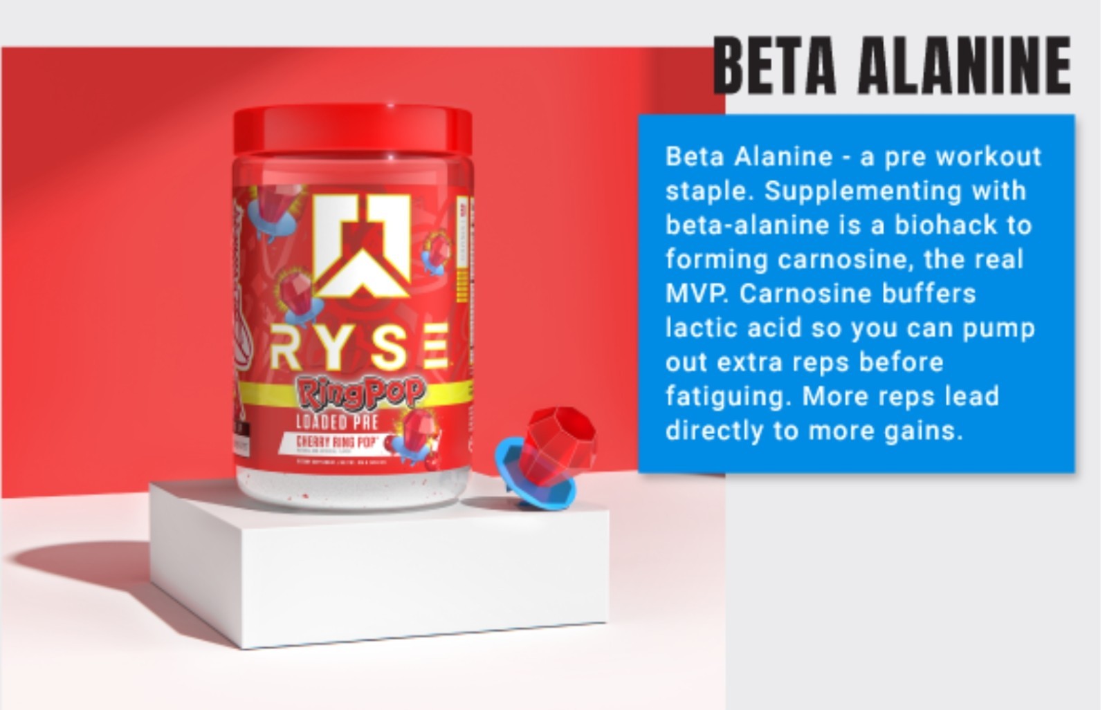 Ryse LOADED PRE-WORKOUT 15 oz Size (30 Servings ) Freedom Rocks BEST BY 09/26