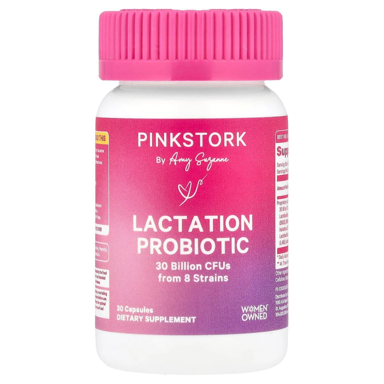 2 X Pink Stork, Lactation Probiotic, 30 Billion CFUs, 30 Capsules
