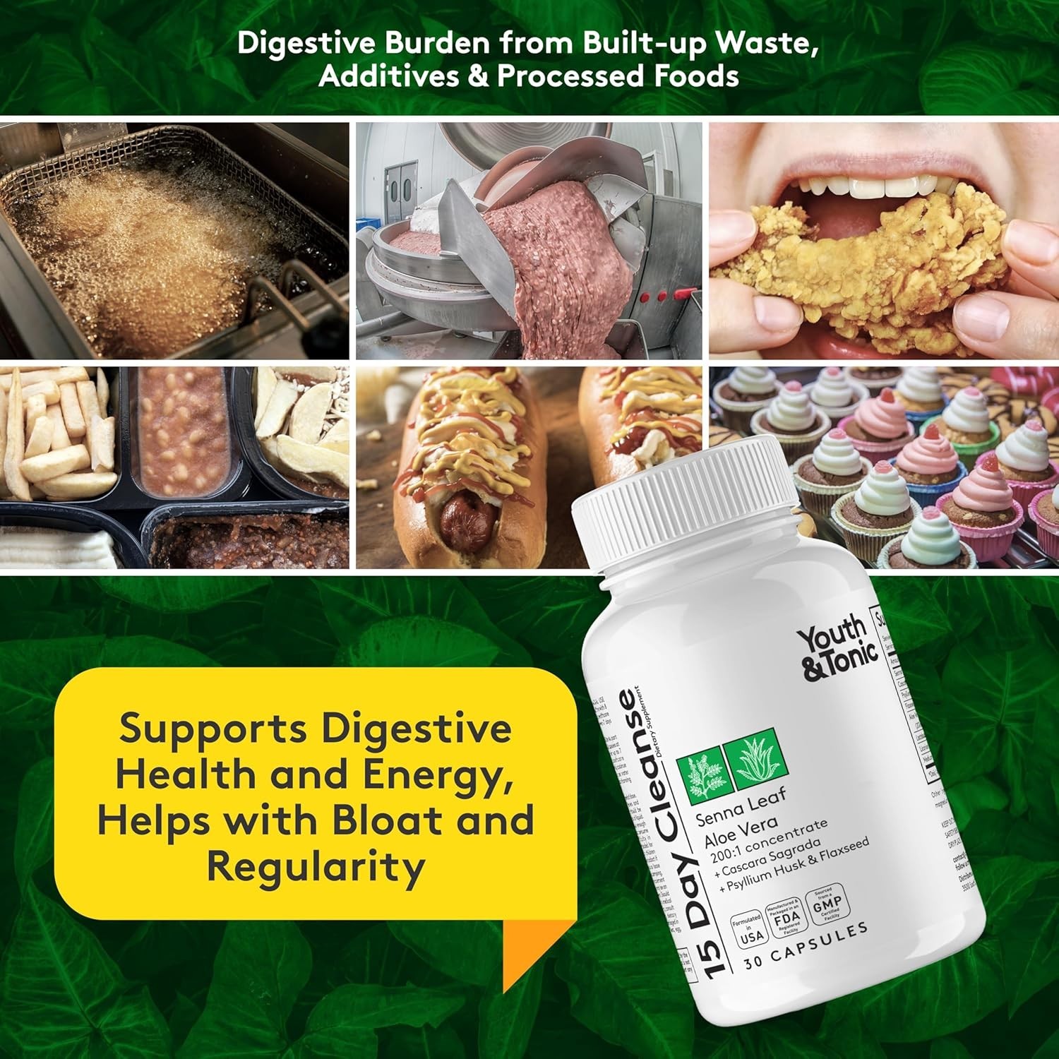 Youth & Tonic 15 Day Colon & Kidney Cleanse – Full Body Detox Pills for Bloat…
