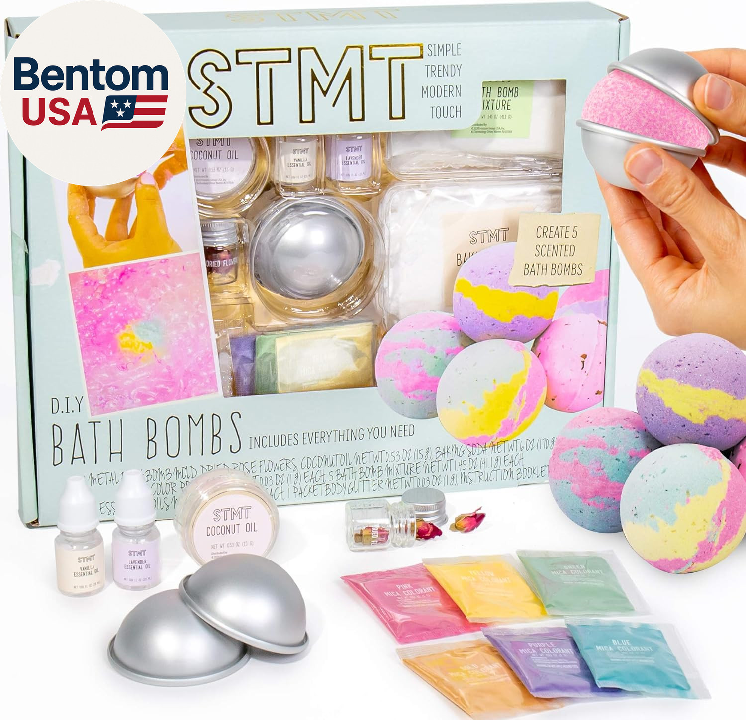 D.I.Y. Bath Bomb Kit, Kits for Girls, Bath Bomb Mold, Spa Kit for Kids, Bath Cr