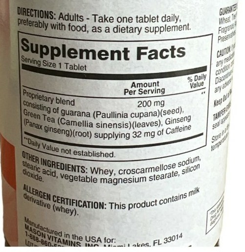 3X Bottles People’s Choice Energy Guarana Green Tea Ginseng stamina 63 Capsules