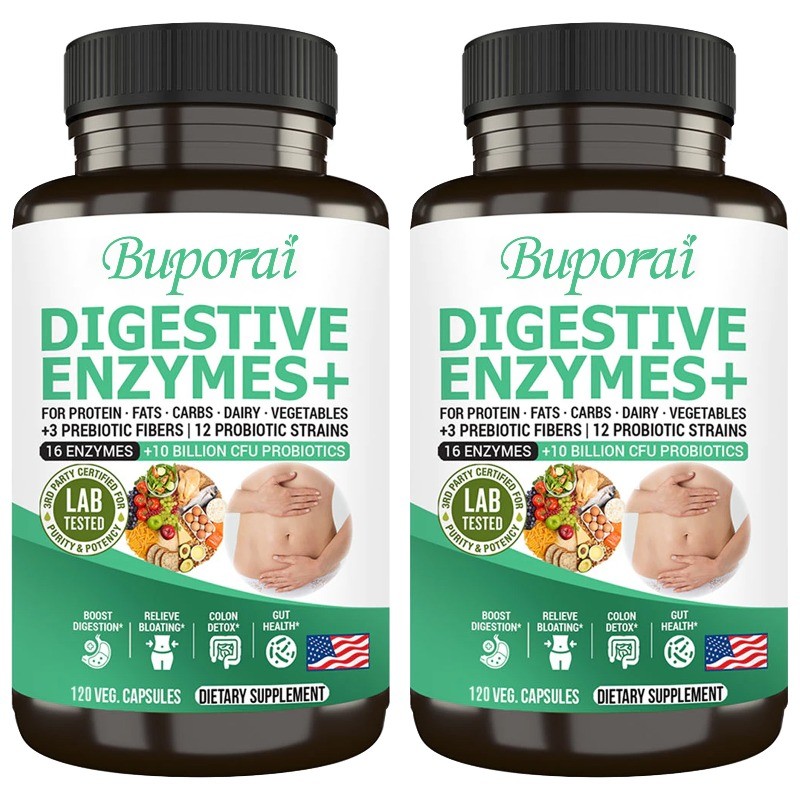 Digestive Enzymes+ 240pcs,Detoxifies,Soothes Stomach, Balances Intestinal Flora