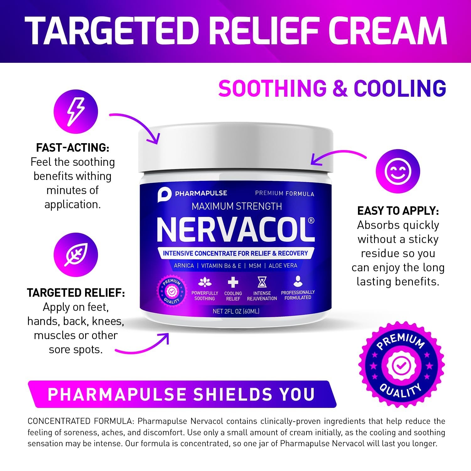 Pharmapulse Neuropathy Cream – Maximum Strength for Feet, Hands, Legs, Toe