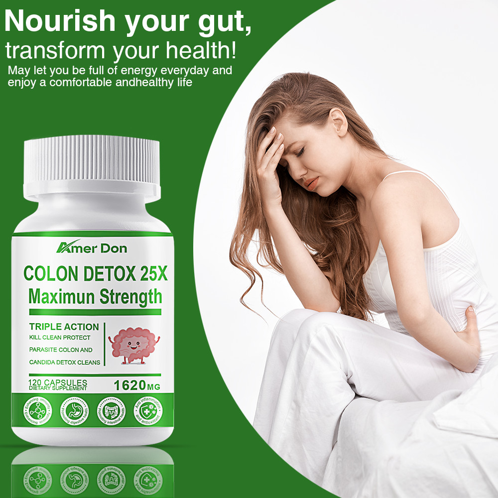 Detox Colon & Body Cleanse Maximum 25x Strength Cleansing Diet 120 Capsules USA