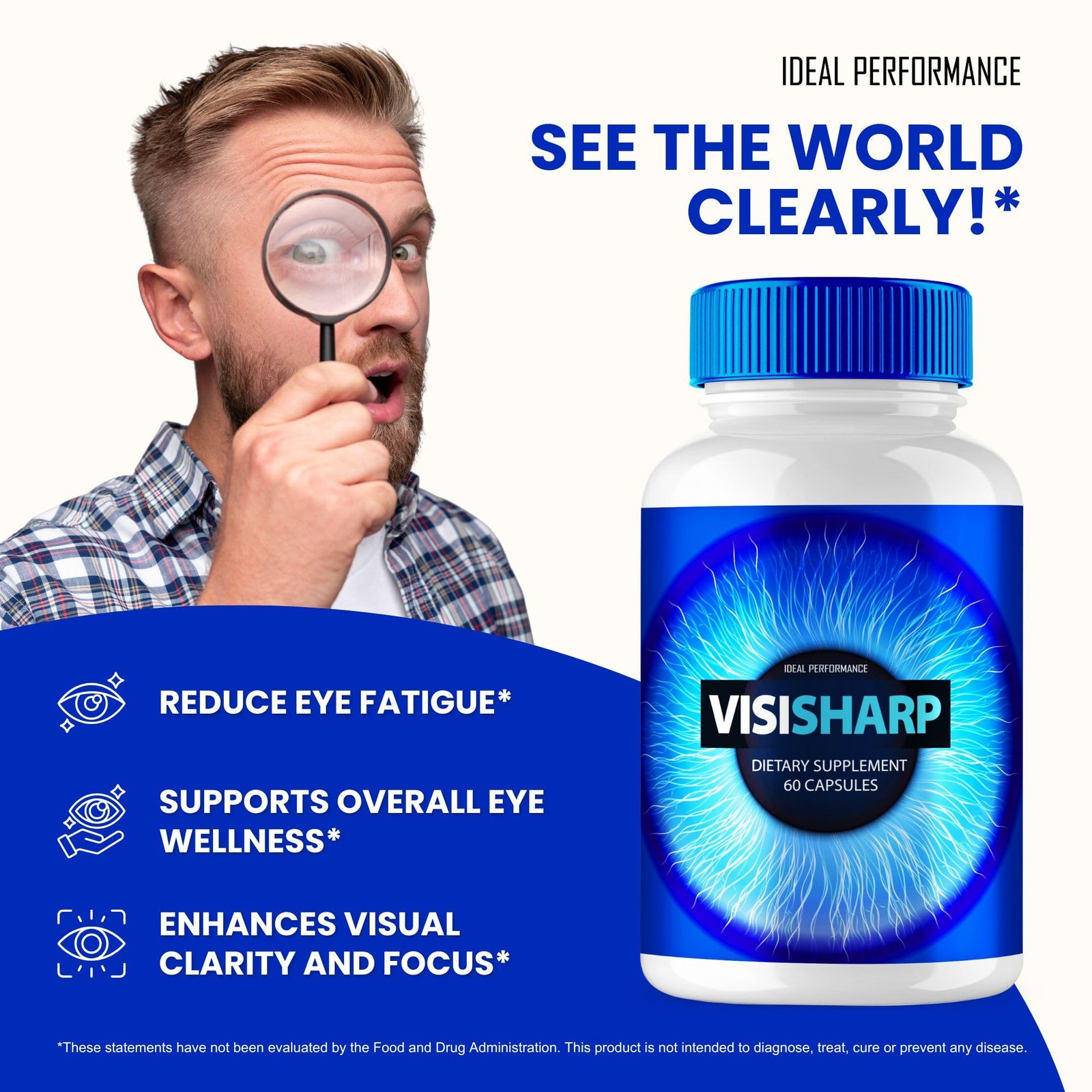 Visisharp General Wellness Supplement – 180 Capsules (3 Pack)