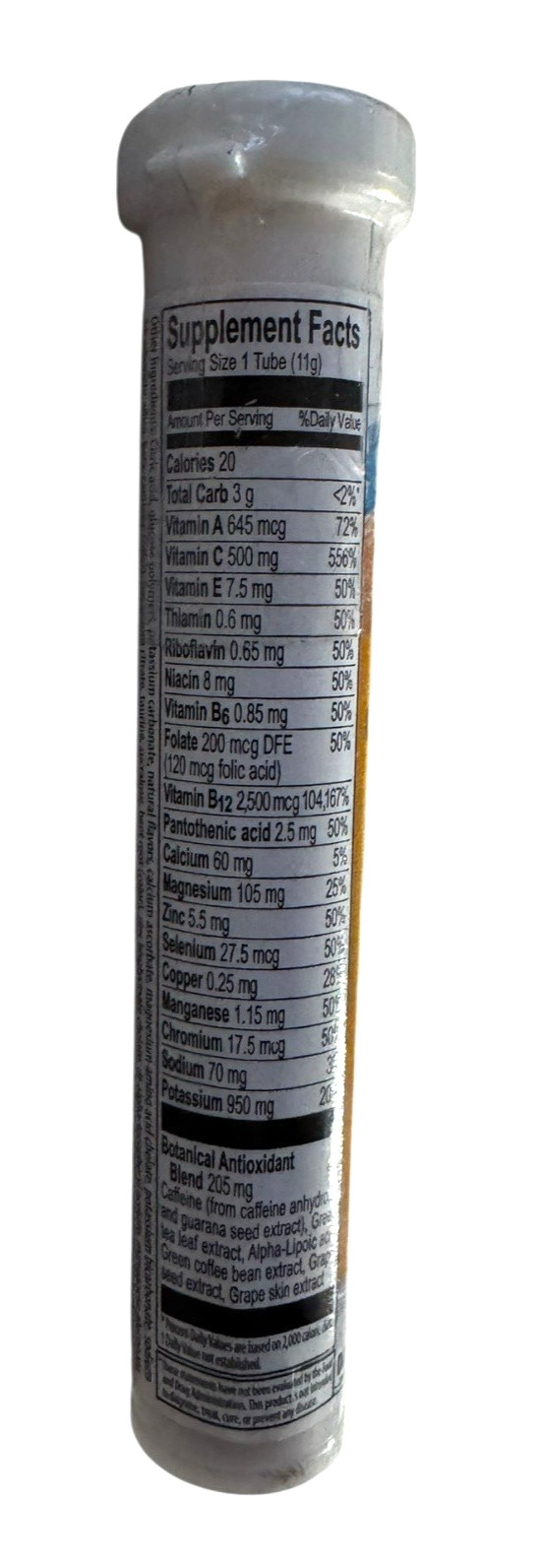 Zipfizz Multi-Vitamin Energy Hydration Drink Mix Orange Cream 1 Count – Ex: 1/27