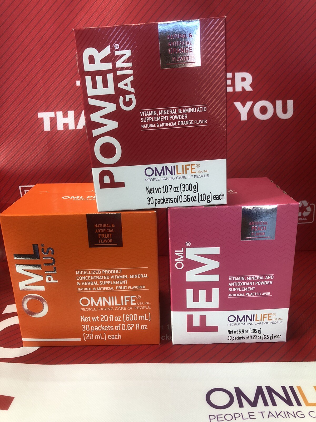 Apoyo A La Salud Femenina Paquete Omnilife OML FEM + OML PLUS + POWER GAIN