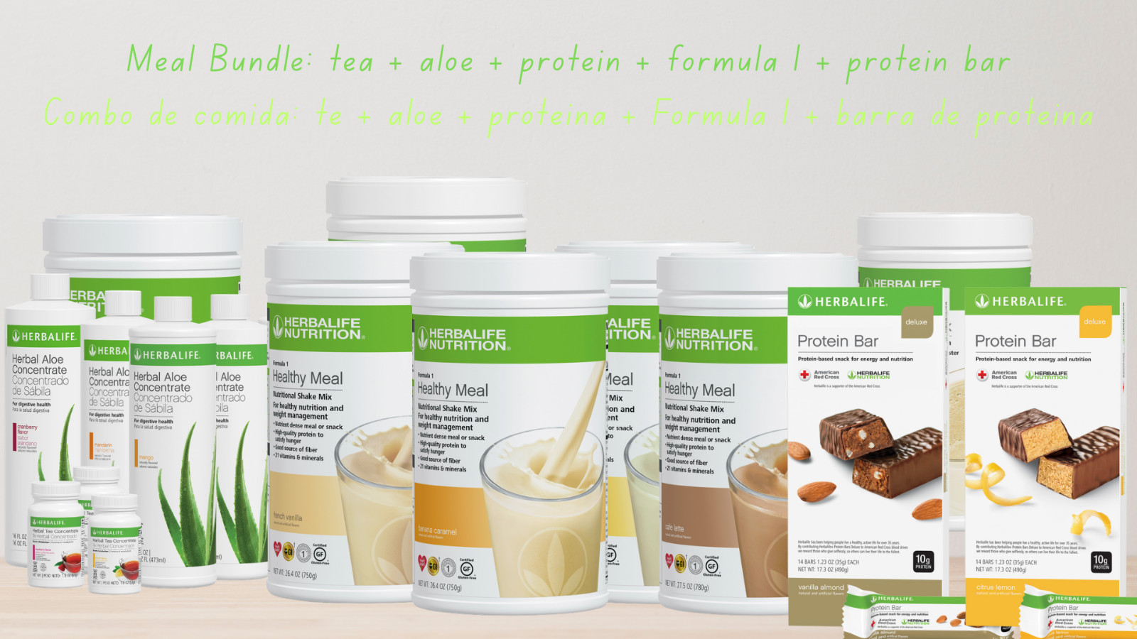 Herbalife Shakes + Tea + Aloe + Protein Bars Bundle