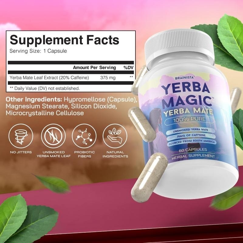 Yerba Magic Capsules – Pure Yerba Mate & 5-in-1 Superblend | Clean Natural Energ