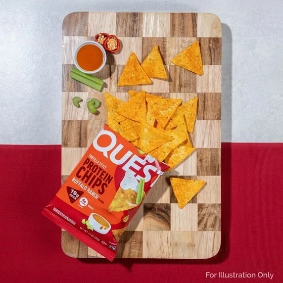 Quest Tortilla Style Protein Chips, Buffalo Ranch Flavor, Baked, 1.1oz Bags, 4 C
