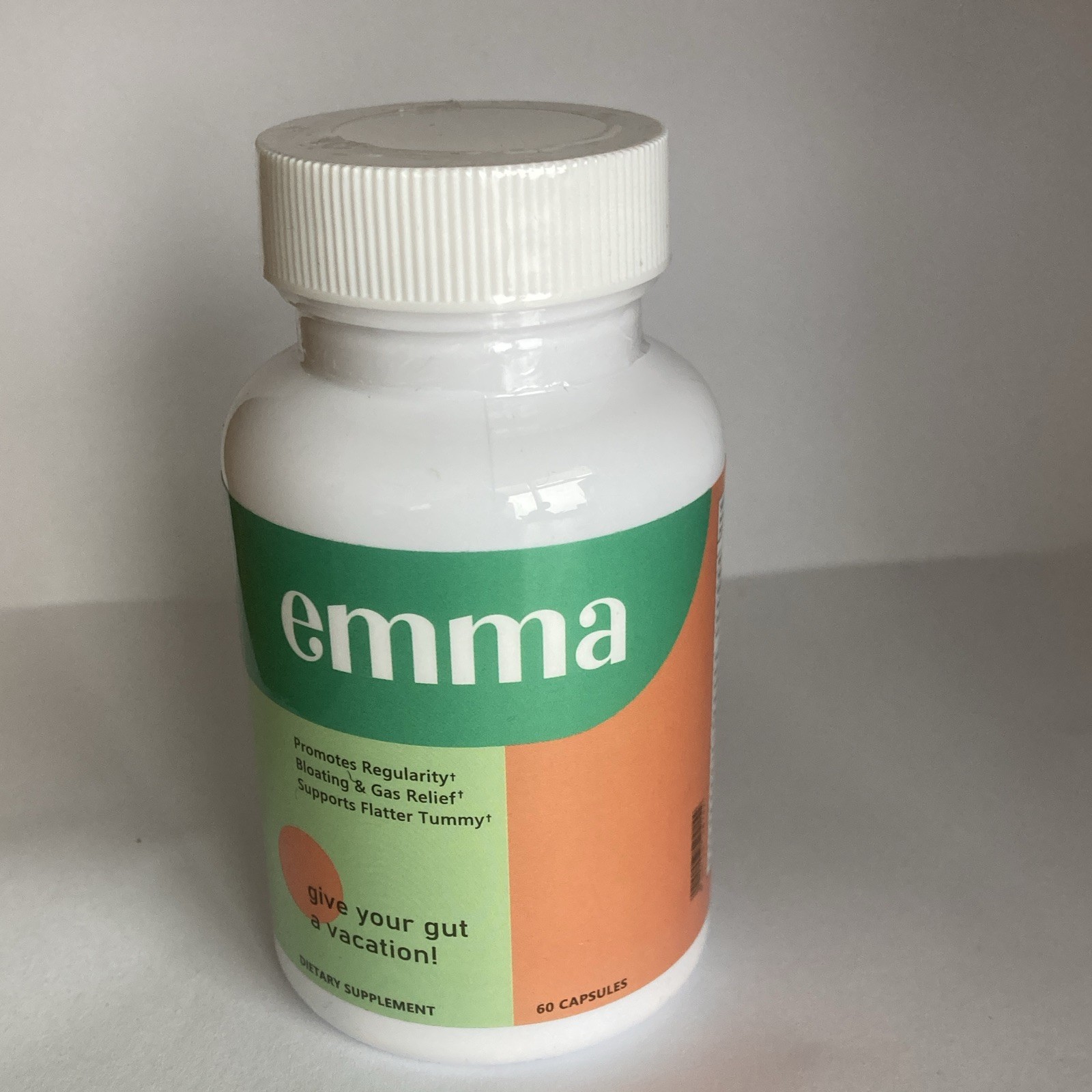 emma Dietary Supplement Capsules for Bloating & Gas Relief, 60 Count