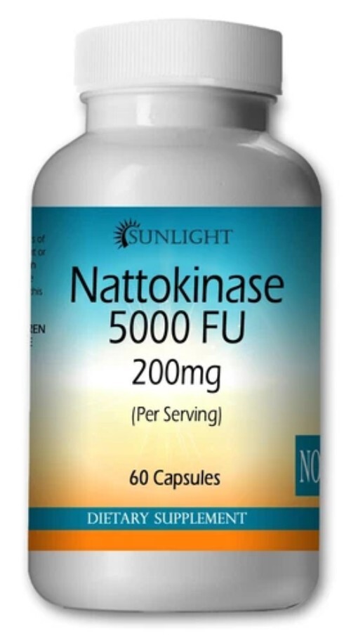 Nattokinase Natto 5000 FU Premium Quality 60 Capsules Sunlight