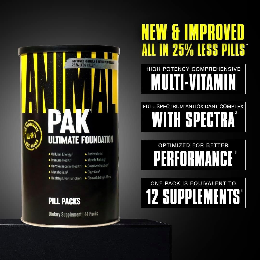 UNIVERSAL NUTRITION ANIMAL PAK Ultimate Foundation Multivitamin for Men 44 Packs