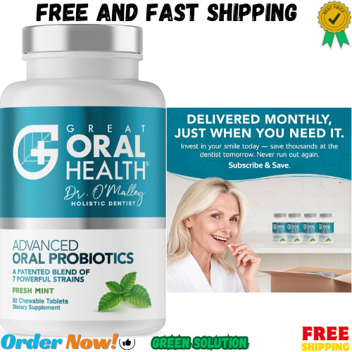Oral Probiotics Chewable Tablets BLIS K12 M18 60ct Bad Breath