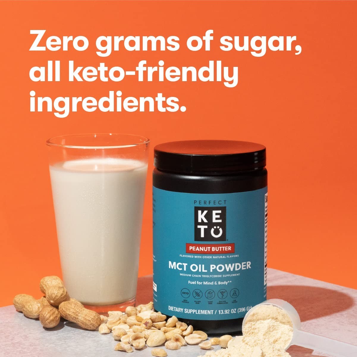 Keto-Friendly Vanilla MCT Oil Powder, 7g of Pure Coconut Goodness – 30 Servings