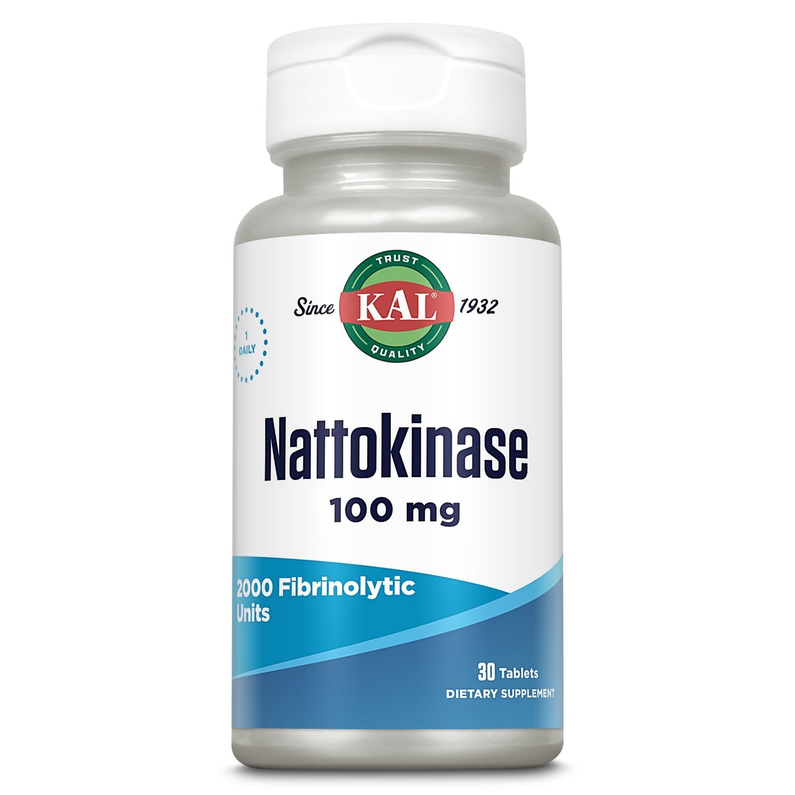 Nattokinase 100mg Dietary Supplement – 30 Tablets for Heart Health & Circulation